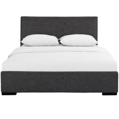 TEMPLETON in. indes Upholstered Platform Bed, Grey, Queen Size - 85.4 x 63.4 x 34.8 in. TE2545250